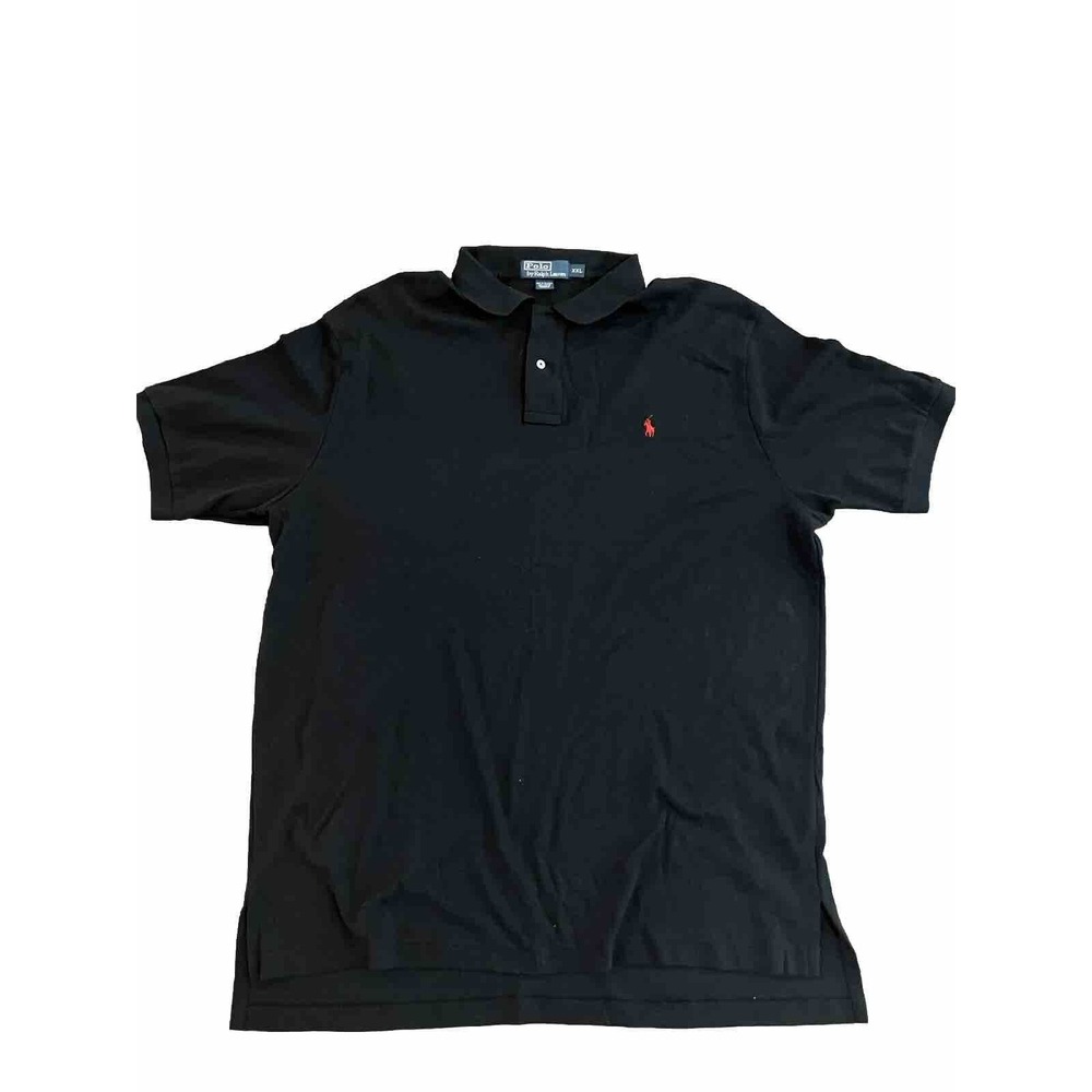 Polo Ralph Lauren Shirt Men 2XL XXL Black Golf Pony Logo Short Sleeve Cotton